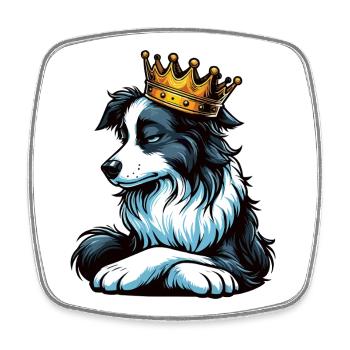 Border Collie Colliebesitzer Collieliebhaber  - Viereckiger Kühlschrankmagnet - Weiß - Vorne