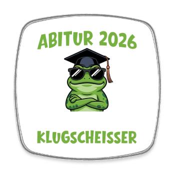Abitur 2026 Frog with Graduation Gift - Square fridge magnet - white - Front