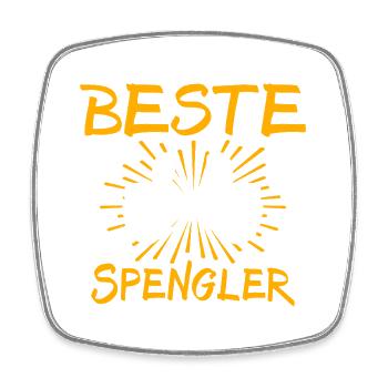 Spengler Geschenkidee - Viereckiger Kühlschrankmagnet - Weiß - Vorne