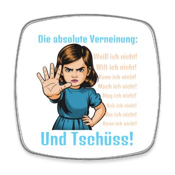 Nein Sagen – Grenzen Setzen - Viereckiger Kühlschrankmagnet - Weiß - Vorne
