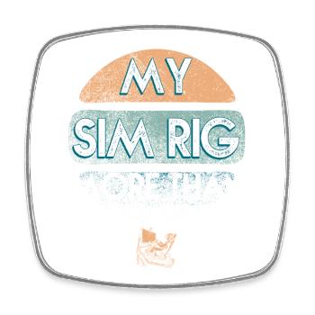 Mein Sim rigget mehr als mein Auto - Viereckiger Kühlschrankmagnet - Weiß - Vorne