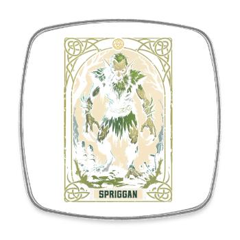 Spriggan Mythologische Kreaturen - Viereckiger Kühlschrankmagnet - Weiß - Vorne