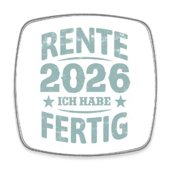 Pension 2026 | J’ai fini - Pension Rentner - Magnet carré - blanc - Devant