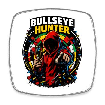 Dart Bullseye Hunter - Viereckiger Kühlschrankmagnet - Weiß - Vorne