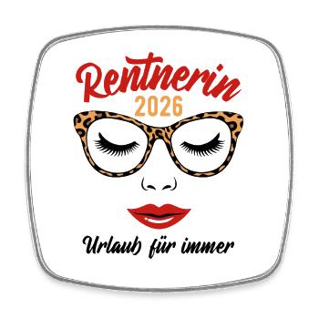 Pensioner 2026 | Vacation Forever | Pension Pensione - Square fridge magnet - white - Front