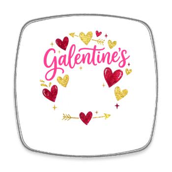 Équipe de la Journée de Galentine - Magnet carré - blanc - Devant