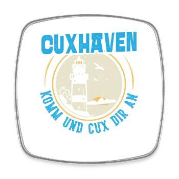 North Sea Holidays CUXHAVEN COME AND CUX TO YOU Funny - Square fridge magnet - white - Front