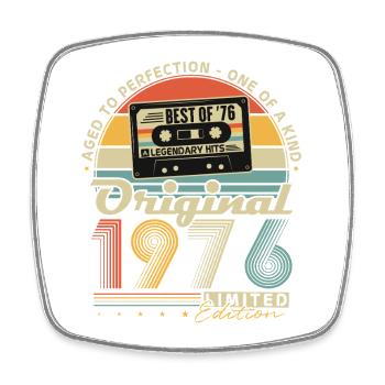 Cadeau vintage pour le 50e anniversaire rétro de 1976 - Magnet carré - blanc - Devant