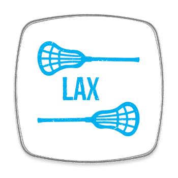 Relax Bro Lacrosse - Viereckiger Kühlschrankmagnet - Weiß - Vorne
