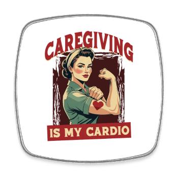 Nurse, geriatric care - Square fridge magnet - white - Front