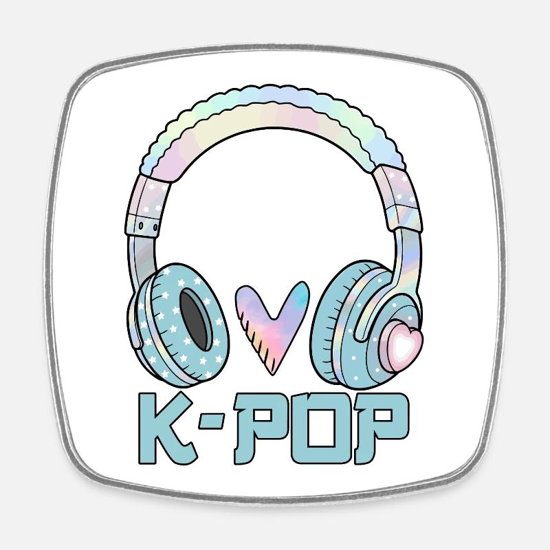 K Pop 케이팝 - Magnet carré - blanc