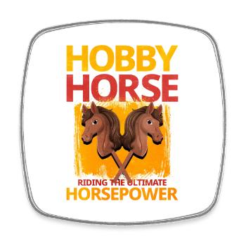 30 Hobby Horse Riding The Ultimate Horsepower - Viereckiger Kühlschrankmagnet - Weiß - Vorne