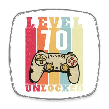 Level 70 Vollständiges 70-jähriges Jubiläum - Viereckiger Kühlschrankmagnet - Weiß - Vorne