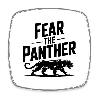 Fear the Panther - Square fridge magnet - white - Front