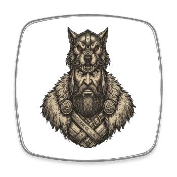 Wikinger Viking Legende Seemann Odin Rabe Kämpfer - Viereckiger Kühlschrankmagnet - Weiß - Vorne