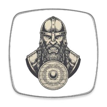 Wikinger Viking Legende Seemann Odin Rabe Kämpfer - Viereckiger Kühlschrankmagnet - Weiß - Vorne