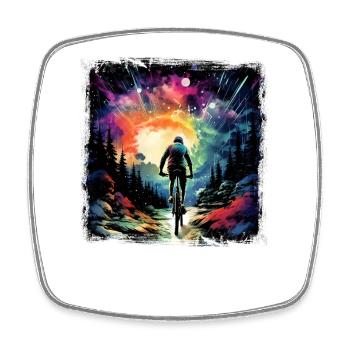 Mountain Bike Retro - Square fridge magnet - white - Front