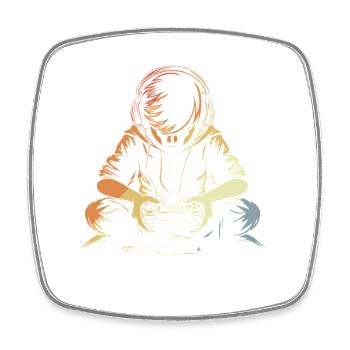 Gamer - Square fridge magnet - white - Front