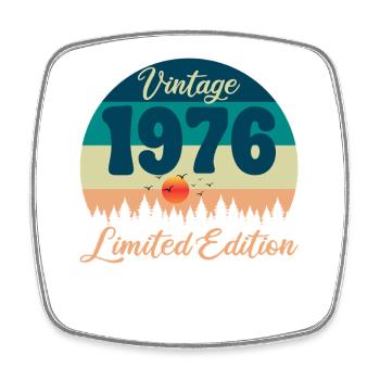 50th Birthday 50 Years 1976 Retro Vintage Gift - Square fridge magnet - white - Front