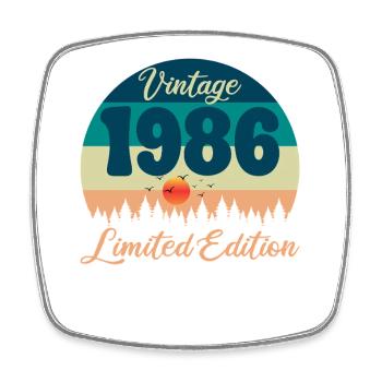 40th Birthday 40 Years 1986 Retro Vintage Gift - Square fridge magnet - white - Front