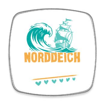 North Sea Holiday NORDDEICH OSTHOLSTEIN Fun - Square fridge magnet - white - Front