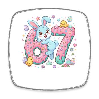 67 Easter - Square fridge magnet - white - Front