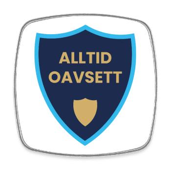 Always regardless of shield motif - Square fridge magnet - white - Front