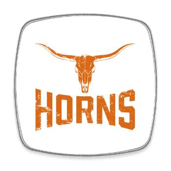 Texas Longhorn Horns Design - Square fridge magnet - white - Front