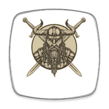 Wikinger Viking Legende Seemann Odin Rabe Kämpfer - Viereckiger Kühlschrankmagnet - Weiß - Vorne