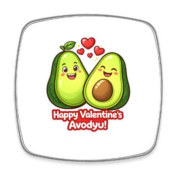 Sweet Avocados Valentine's Day Avodyu Cartoon - Square fridge magnet - white - Front