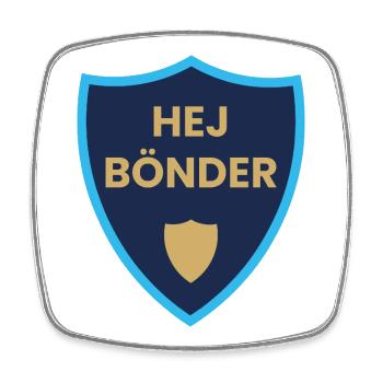 Hallo Bauernschildwappen - Viereckiger Kühlschrankmagnet - Weiß - Vorne