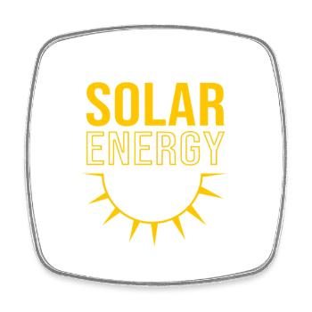 Énergie renouvelable pour cellules solaires photovoltaïques - Magnet carré - blanc - Devant