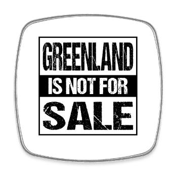 Greenland Is Not For Sale - Viereckiger Kühlschrankmagnet - Weiß - Vorne
