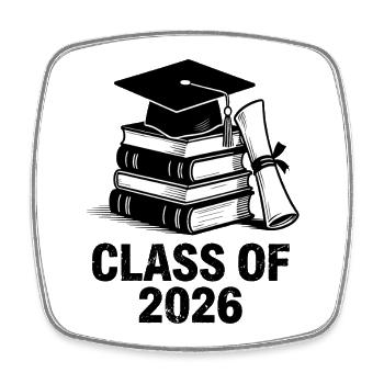 PROMOTION 2026 Études de Troisième Cycle Abitur - Magnet carré - blanc - Devant
