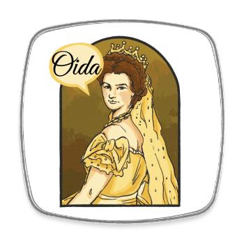 Oida! Sissi Königin von Österreich I love Austria  - Viereckiger Kühlschrankmagnet - Weiß - Vorne