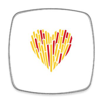 I See Life In Fries - Square fridge magnet - white - Front
