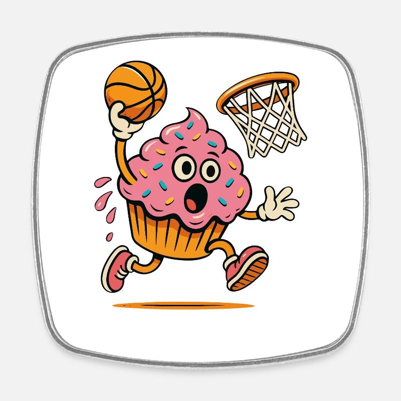 Cupcake Dunkheld - Magnet carré - blanc