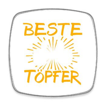 Töpfer Geschenkidee - Viereckiger Kühlschrankmagnet - Weiß - Vorne
