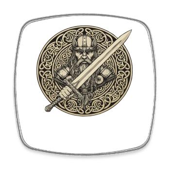 Viking Viking Legend Sailor Odin Raven Fighter - Square fridge magnet - white - Front