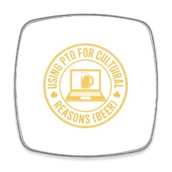 St Patrick's Day - Square fridge magnet - white - Front