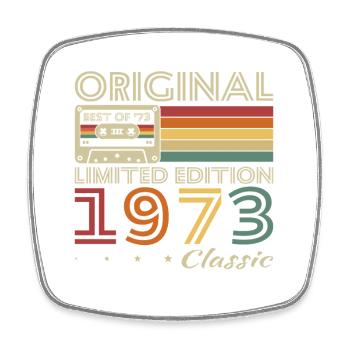 1973 Vintage Rétro Cadeau D’anniversaire - Magnet carré - blanc - Devant