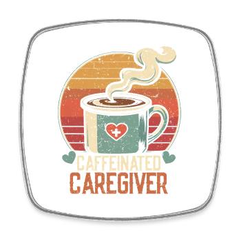 Nurse, geriatric care - Square fridge magnet - white - Front