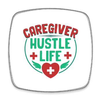 Nurse, geriatric care - Square fridge magnet - white - Front