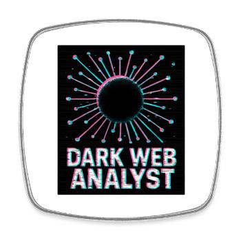 Dark-Web-Analyst – Cybersicherheit - Viereckiger Kühlschrankmagnet - Weiß - Vorne