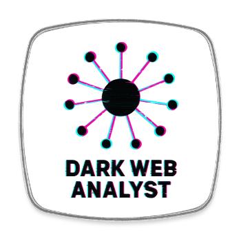 Dark-Web-Analyst – Cybersicherheit - Viereckiger Kühlschrankmagnet - Weiß - Vorne