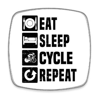 Motif emblématique du vélo de route - Magnet carré - blanc - Devant