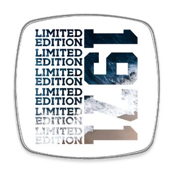 ÉDITION LIMITÉE 1971 55 ANS 55E ANNIVERSAIRE - Magnet carré - blanc - Devant