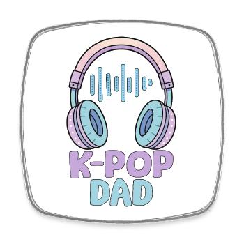 K Pop Dad - Viereckiger Kühlschrankmagnet - Weiß - Vorne