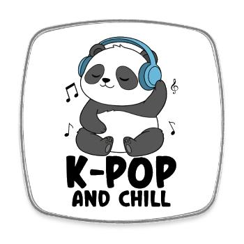 K-Pop And Chill - Viereckiger Kühlschrankmagnet - Weiß - Vorne