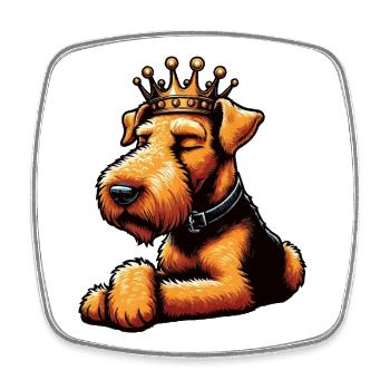 Airedale Terrier Airedales Airedaleliebhaber - Viereckiger Kühlschrankmagnet - Weiß - Vorne